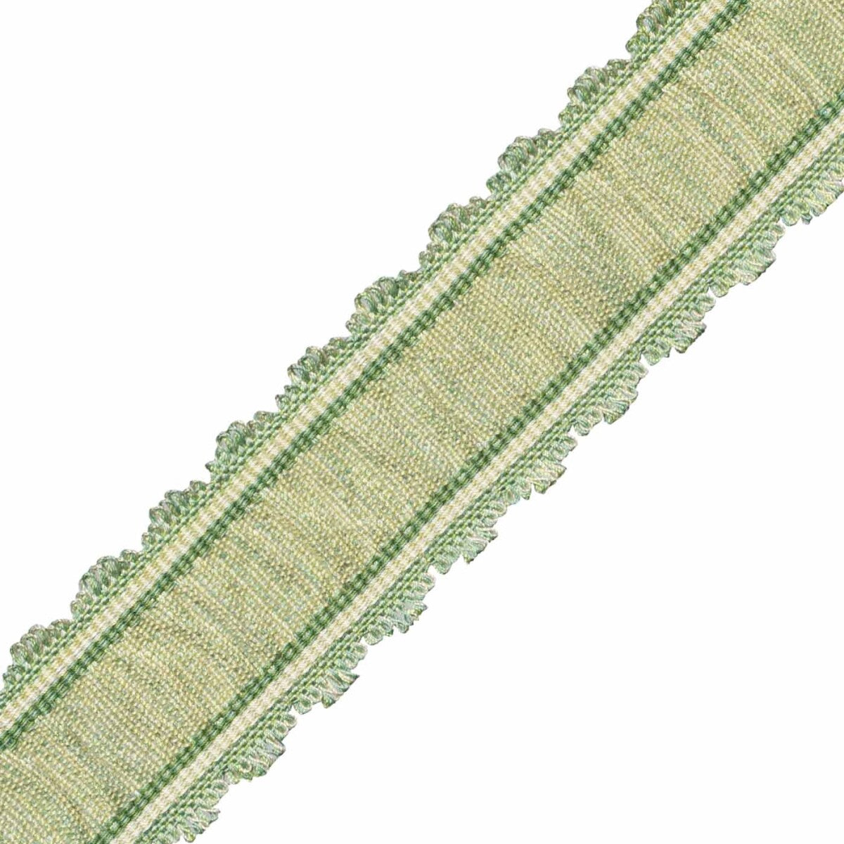 Tiverton Pleated Border Trim by Samuel & Sons in Fern