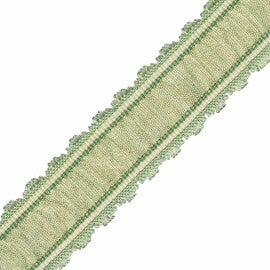 Tiverton Pleated Border Trim by Samuel & Sons in Fern