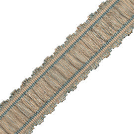 Tiverton Pleated Border Trim by Samuel & Sons in Patina
