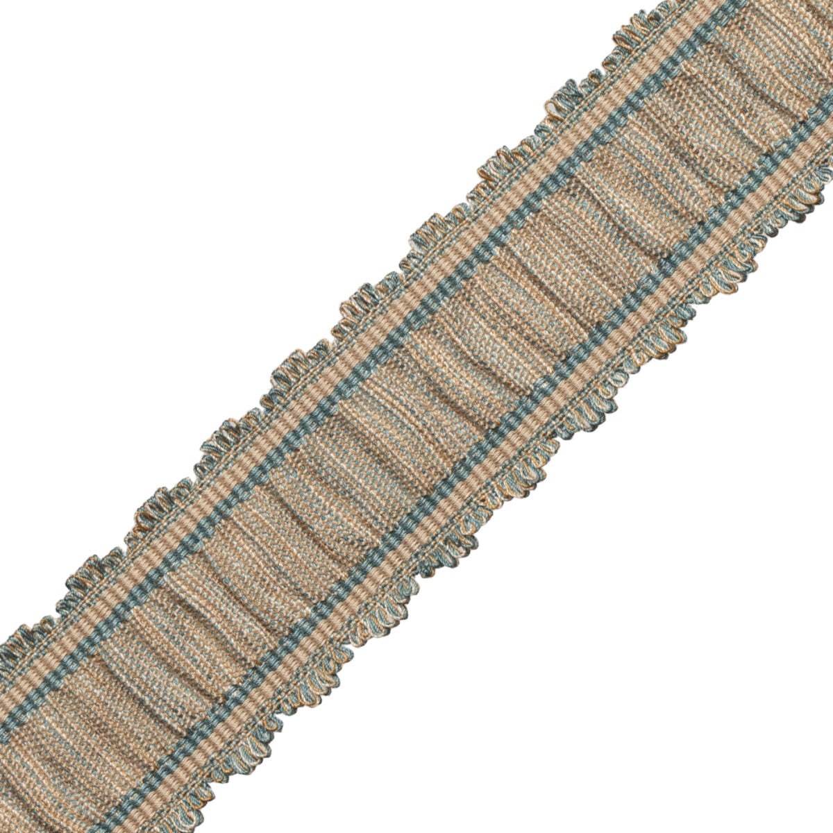Tiverton Pleated Border Trim by Samuel & Sons in Patina