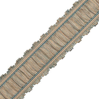 Tiverton Pleated Border Trim by Samuel & Sons in Patina