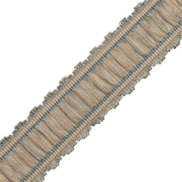 Tiverton Pleated Border Trim by Samuel & Sons in Patina