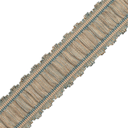 Tiverton Pleated Border Trim by Samuel & Sons in Patina