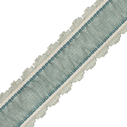Tiverton Pleated Border Trim by Samuel & Sons in Aqua