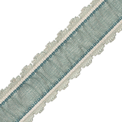 Tiverton Pleated Border Trim by Samuel & Sons in Aqua