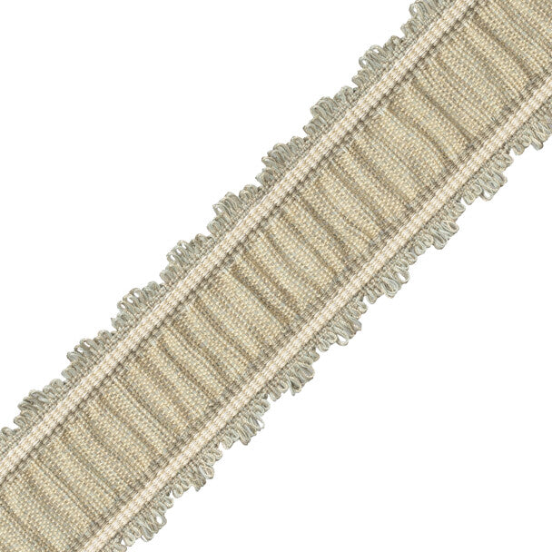 Tiverton Pleated Border Trim by Samuel & Sons in Ash