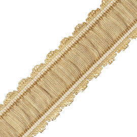 Tiverton Pleated Border Trim by Samuel & Sons in Ocher