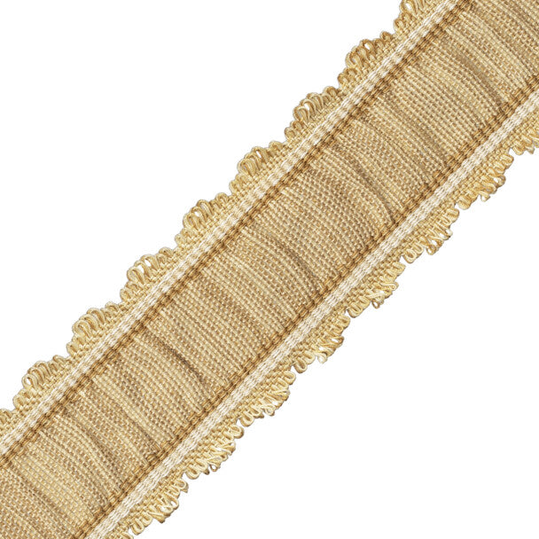 Tiverton Pleated Border Trim by Samuel & Sons in Ocher