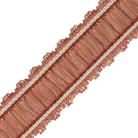 Tiverton Pleated Border Trim by Samuel & Sons in Vermillion