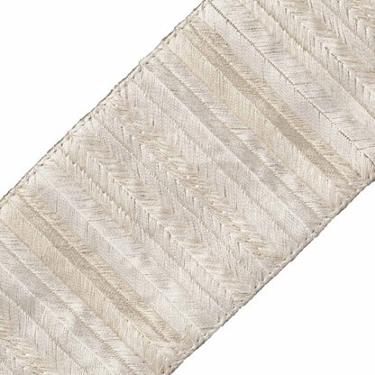 Moonlight Embroidered Border Trim by Samuel & Sons in Crystal