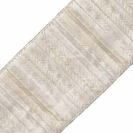 Moonlight Embroidered Border Trim by Samuel & Sons in Crystal