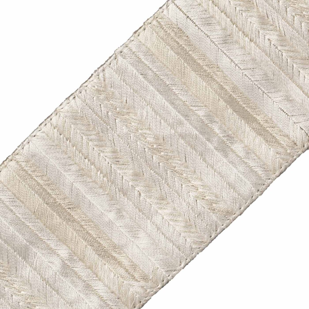 Moonlight Embroidered Border Trim by Samuel & Sons in Crystal