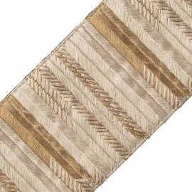 Moonlight Embroidered Border Trim by Samuel & Sons in Gold