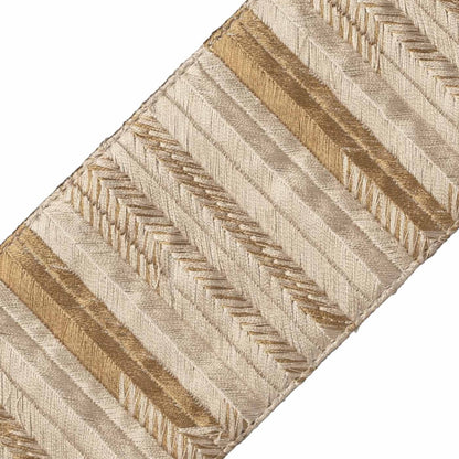 Moonlight Embroidered Border Trim by Samuel & Sons in Gold