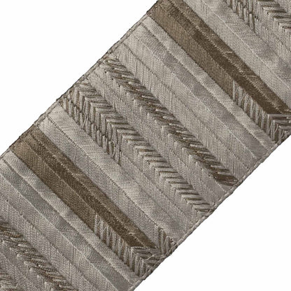 Moonlight Embroidered Border Trim by Samuel & Sons in Titanium
