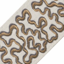 Nebula Beaded Border Trim by Samuel & Sons in Topaz