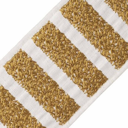 Equinox Embroidered Border Trim by Samuel & Sons in Gold