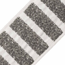 Equinox Embroidered Border Trim by Samuel & Sons in Titanium