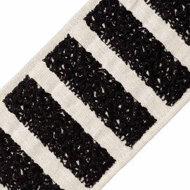 Equinox Embroidered Border Trim by Samuel & Sons in Obsidian