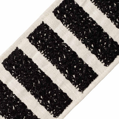 Equinox Embroidered Border Trim by Samuel & Sons in Obsidian