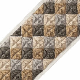 Umbra Embroidered Border Trim by Samuel & Sons in Bronze