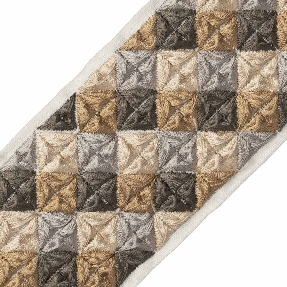 Umbra Embroidered Border Trim by Samuel & Sons in Bronze