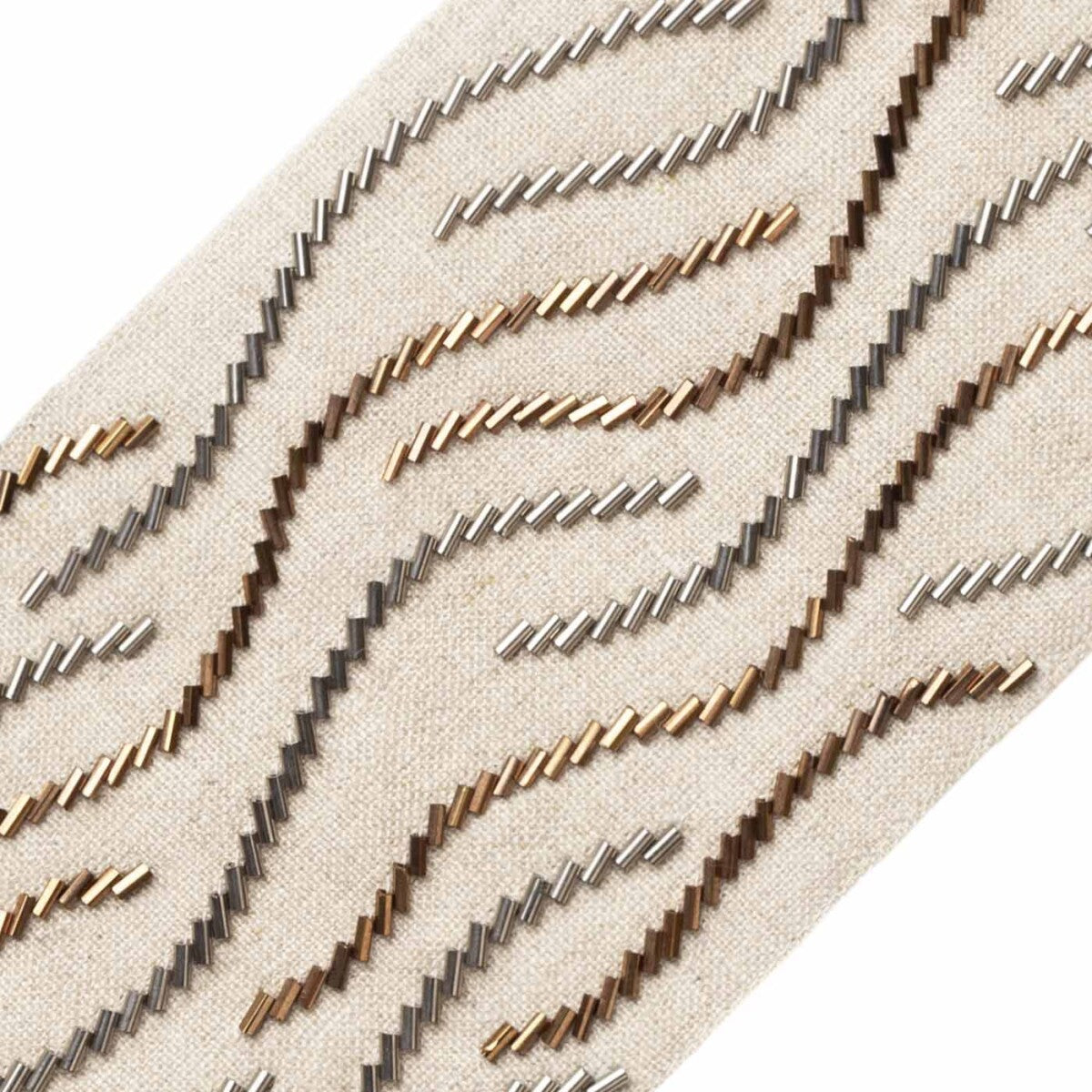 Cosmos Beaded Border Trim by Samuel & Sons in Bronze