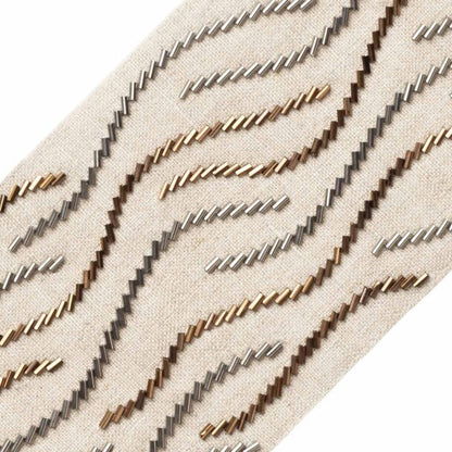 Cosmos Beaded Border Trim by Samuel & Sons in Bronze