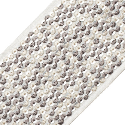 Starlight Sequined Border Trim by Samuel & Sons in Titanium