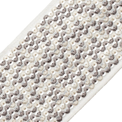 Starlight Sequined Border Trim by Samuel & Sons in Titanium