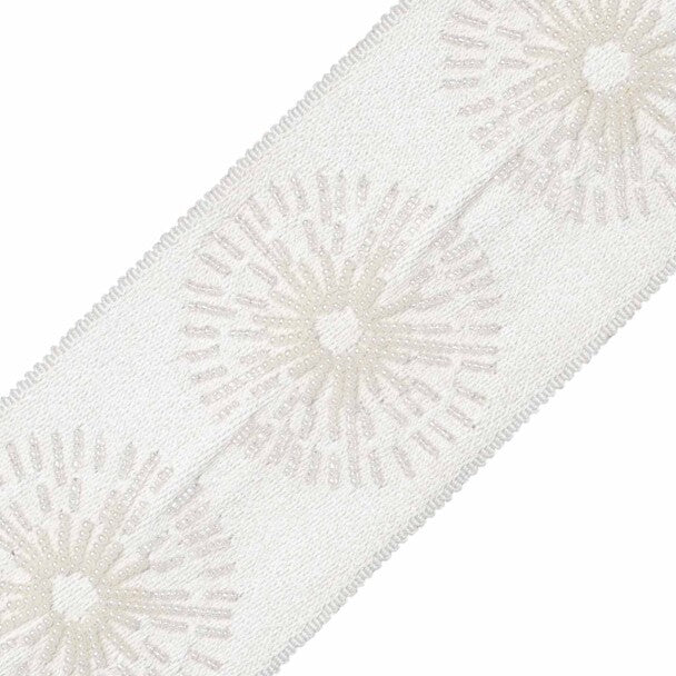 Halo Beaded Border Trim by Samuel & Sons in Crystal