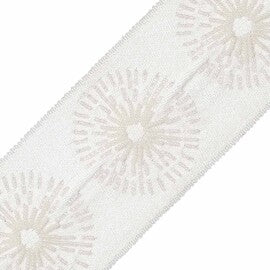 Halo Beaded Border Trim by Samuel & Sons in Crystal