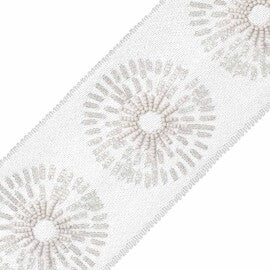 Halo Beaded Border Trim by Samuel & Sons in Titanium