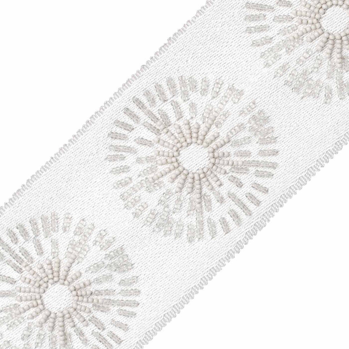 Halo Beaded Border Trim by Samuel & Sons in Titanium