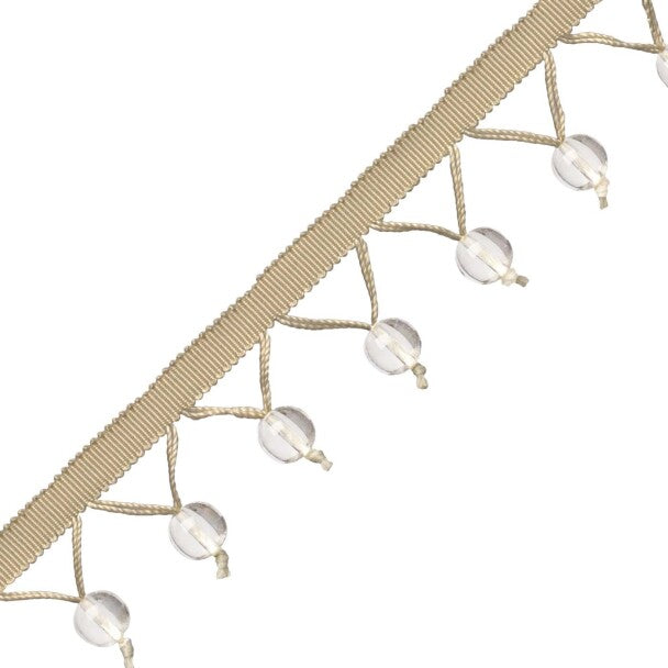 Meteor Glass Bead Fringe Trim by Samuel & Sons in Topaz