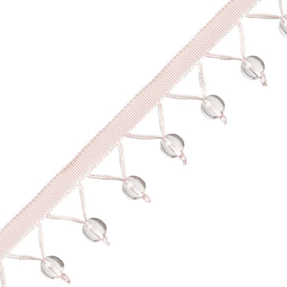 Meteor Glass Bead Fringe Trim by Samuel & Sons in Quartz