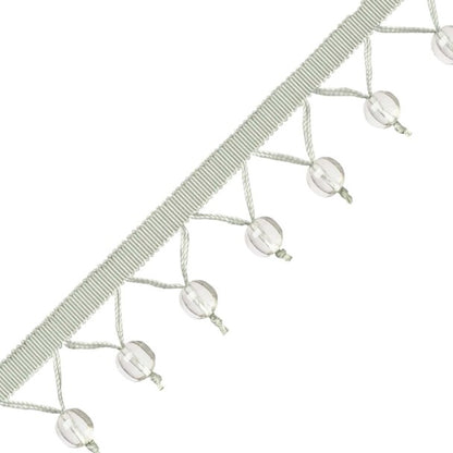 Meteor Glass Bead Fringe Trim by Samuel & Sons in Aquamarine