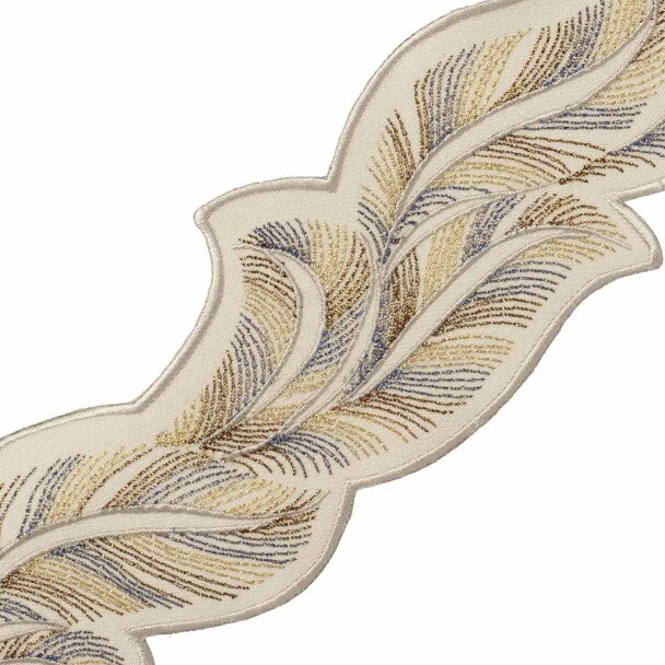 Andromeda Embroidered Border Trim by Samuel & Sons in Bronze