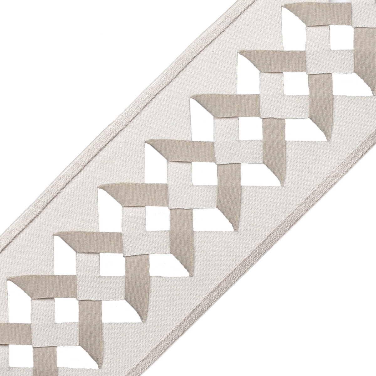 Vela Laser Cut Border Trim by Samuel & Sons in Crystal