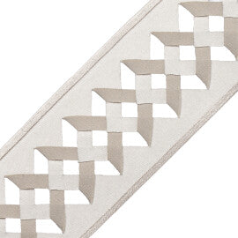 Vela Laser Cut Border Trim by Samuel & Sons in Crystal