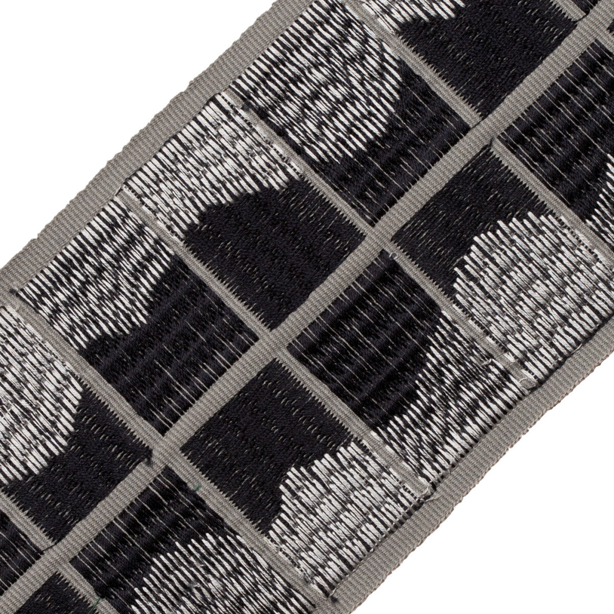 Umbriel Embroidered Border Trim by Samuel & Sons in Obsidian