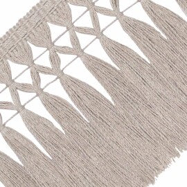 Bali Linen Skirt Fringe Trim by Samuel & Sons in Flax