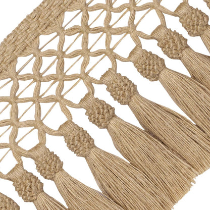 Bali Jute Tassel Skirt Fringe Trim by Samuel & Sons in Burlap