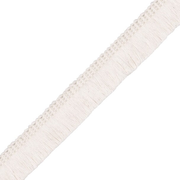 1" Bali Cotton Brush Fringe Trim by Samuel & Sons in Cream