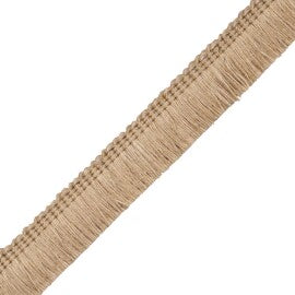 1" Bali Jute Brush Fringe Trim by Samuel & Sons in Burlap