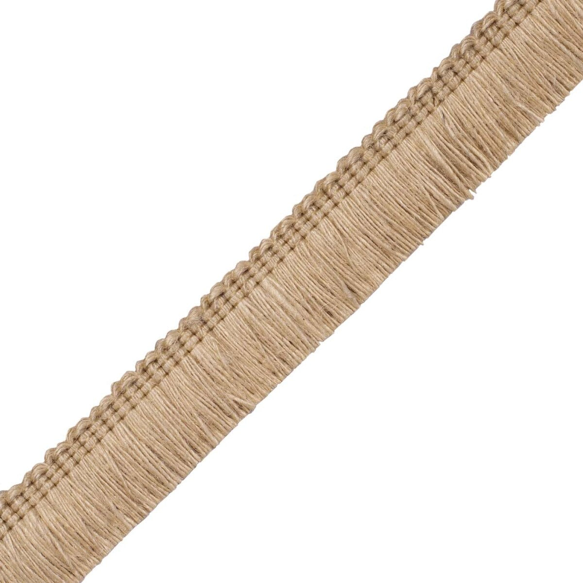 1" Bali Jute Brush Fringe Trim by Samuel & Sons in Burlap
