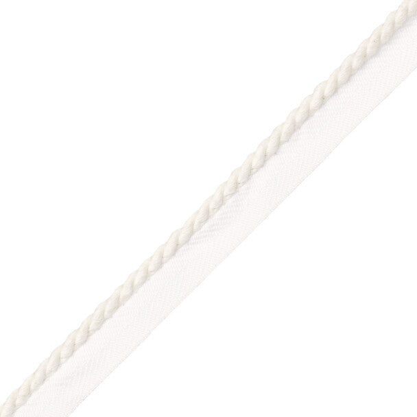1/4" Bali Cotton Cord With Tape Trim by Samuel & Sons in Cream