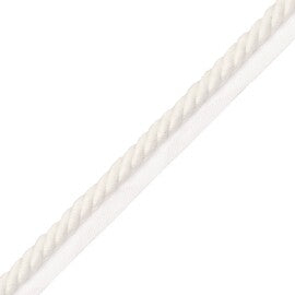 3/8" Bali Cotton Cord With Tape Trim by Samuel & Sons in Cream