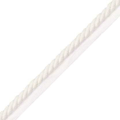 3/8" Bali Cotton Cord With Tape Trim by Samuel & Sons in Cream