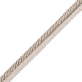 3/8" Bali Linen Cord With Tape Trim by Samuel & Sons in Flax